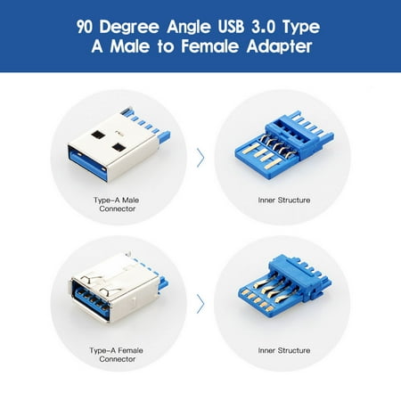 Cable Length: USB Adapter, Color: Black Cables 90 Degree Right Angle USB 2.0 Type A Male to Female Adapter Plug Converter Connector Black Cable Length: USB Adapter, Color: Black Cables 90 Degree Right Angle USB 2.0 Type A Male to Female Adapter Plug Converter Connector Black